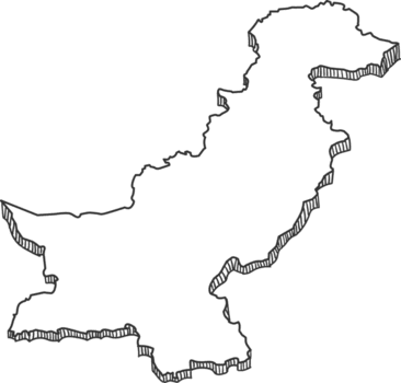 Home hand drawn of pakistan 3d map png